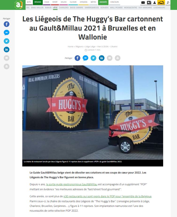 L'Avenir - Gault et Millau POP - 13.12.2021